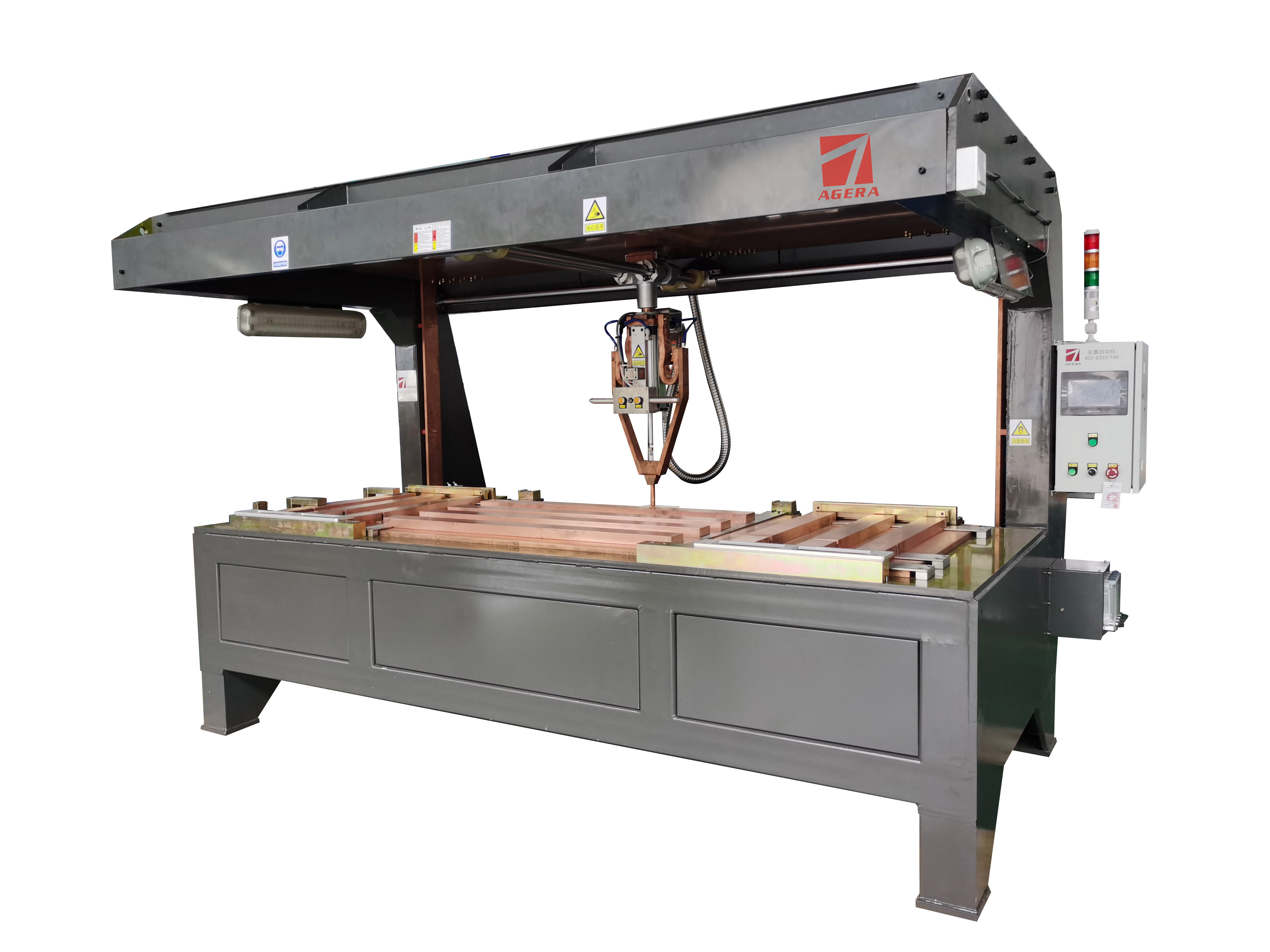 安嘉電梯門(mén)板加強(qiáng)筋龍門(mén)點(diǎn)焊機(jī)