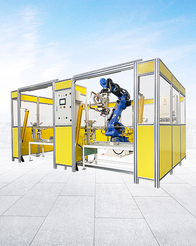 空調(diào)底板機器人點焊工作站